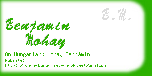 benjamin mohay business card