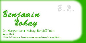 benjamin mohay business card
